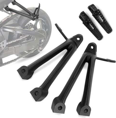 GSXR600 Foot Peg Bracket - PSLER Motorcycle Rear Passenger Pegs Footpegs Rest Pedals Compatible with GSXR600/Gsxr750 2006 2007 K6 K7,Black in Kuwait