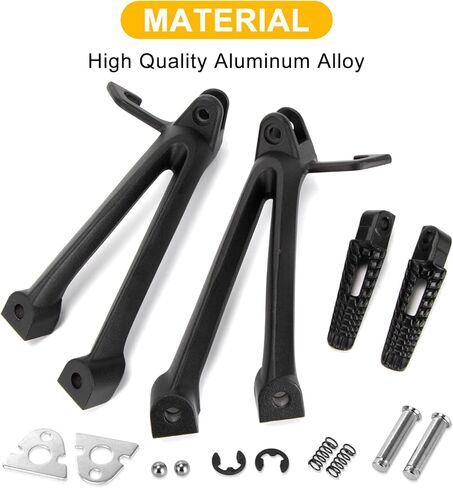 GSXR600 Foot Peg Bracket - PSLER Motorcycle Rear Passenger Pegs Footpegs Rest Pedals Compatible with GSXR600/Gsxr750 2006 2007 K6 K7,Black in Kuwait