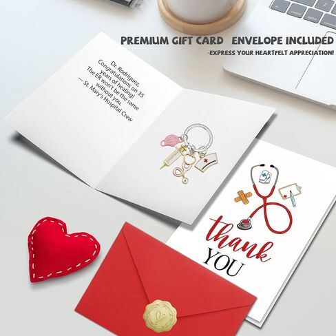 Nurse Gifts, 11Pcs Nurse Accessories for Work, Nursing Student RN Medical Appreciation Gift, Includes Ballpoint Pens, Sticky Notes, Greeting Card, Sticky Notepad, Key Chain in Saudi Arabia