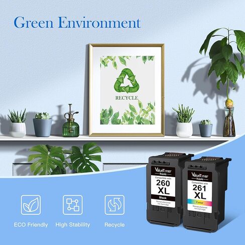 260 261 Ink Cartridges Replacement for Canon 260 and 261 Ink Cartridges XL PG-260 CL-261 Work with Canon Pixma TS6420a TS6420 TS6400 TR7020a TS5320 TR7000 TS5300 TR7020 Printer (1 Black, 1 Tri-Color) in Saudi Arabia