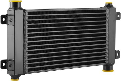 Automotive Replacement Engine Turbocharger Intercoolers Aluminum Bar and Plate Air Compressor Belt Guard Cooler 18.2 x 8" 3/4 NPT Black in Kuwait