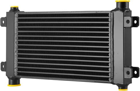 Automotive Replacement Engine Turbocharger Intercoolers Aluminum Bar and Plate Air Compressor Belt Guard Cooler 18.2 x 8" 3/4 NPT Black in Kuwait