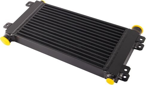 Automotive Replacement Engine Turbocharger Intercoolers Aluminum Bar and Plate Air Compressor Belt Guard Cooler 18.2 x 8" 3/4 NPT Black in Kuwait