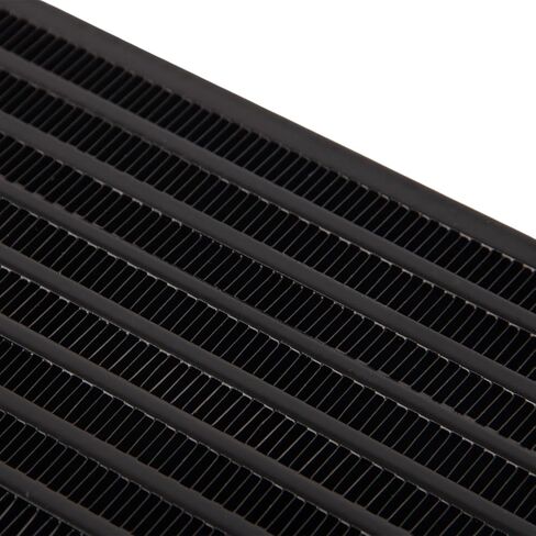Automotive Replacement Engine Turbocharger Intercoolers Aluminum Bar and Plate Air Compressor Belt Guard Cooler 18.2 x 8" 3/4 NPT Black in Kuwait