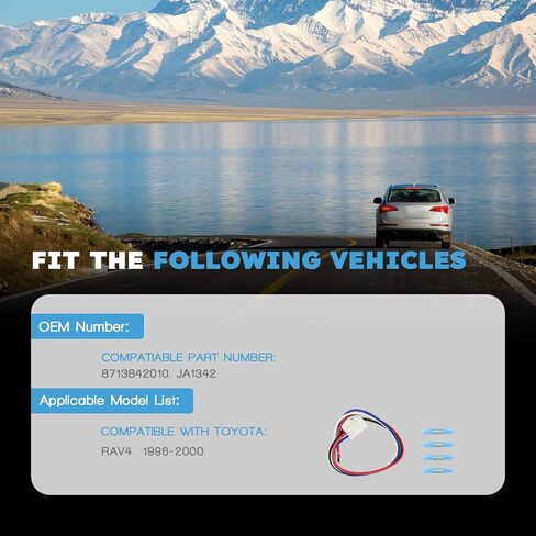 مقاوم محرك منفاخ HVAC مع حزام أسلاك متوافق مع Toyota Rav4 1996 1997 1998 1999 2000 Relpace 8713842010 JA1342 in Kuwait