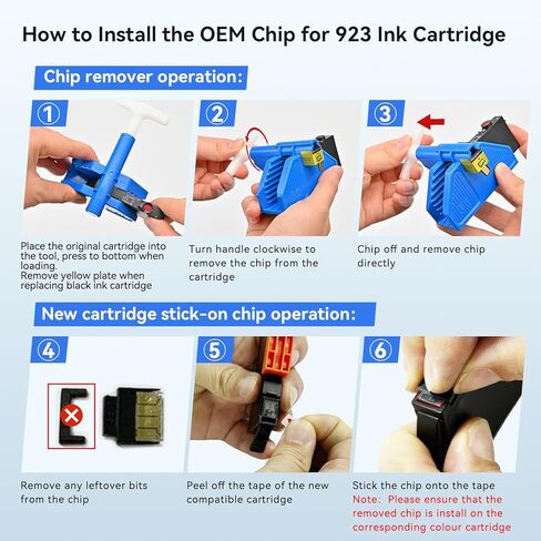 TOKYOINK 923 Ink Cartridges Combo Pack Replacement for HP 923 923e Ink Cartridges Work for OfficeJet 8120 8122e 8123 OfficeJet Pro 8130 8135e 8138e 8139e Printer Without Chip with New Tool (4 Pack) in Saudi Arabia