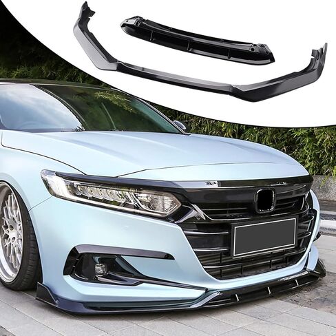 Front Bumper Lip for Honda Accord 2021 2022 Front Lip Splitter Air Dam Bumper Protection Spoiler Splitter Gloss Black in Saudi Arabia