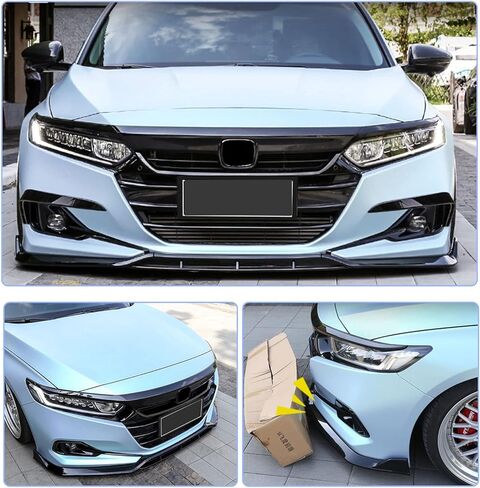 Front Bumper Lip for Honda Accord 2021 2022 Front Lip Splitter Air Dam Bumper Protection Spoiler Splitter Gloss Black in Saudi Arabia