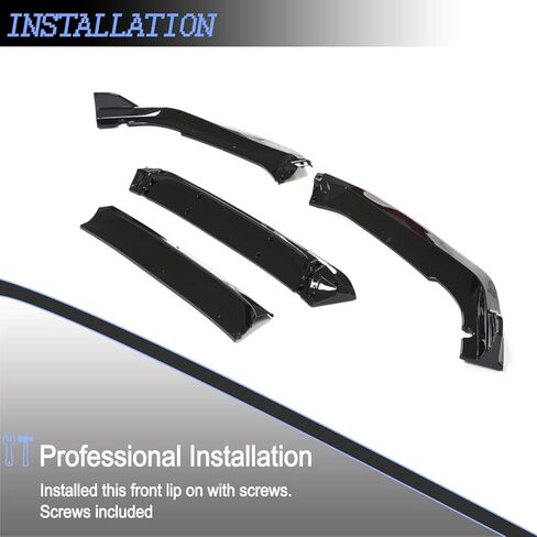 Front Bumper Lip for Honda Accord 2021 2022 Front Lip Splitter Air Dam Bumper Protection Spoiler Splitter Gloss Black in Saudi Arabia