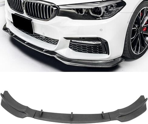 SCITOO Glossy Carbon Look Front Bumper Lip Fits for 2014-2020 for BMW F32 F33 F36 4-Series PP Front Lip Spoiler in Kuwait