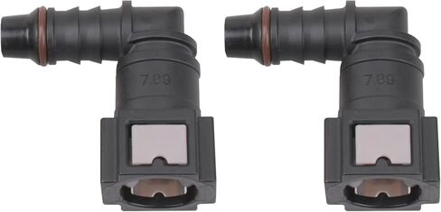 9.49 90 Degree Fuel Quick Connector Female Tube to Male Barb, Pack of 2 in Saudi Arabia