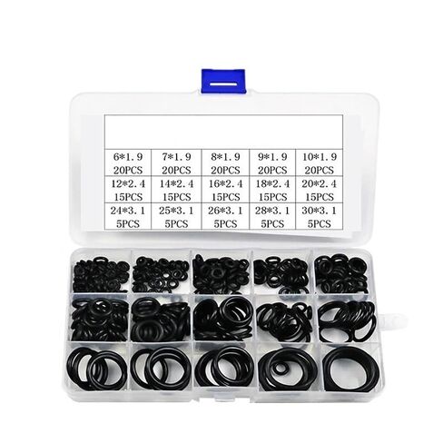 200/225Pcs O-ring Rubber Gaskets Seal Ring Set Nitrile High Pressure O-Rings NBR Sealing Elastic Band O Rings(225PCS) in Kuwait