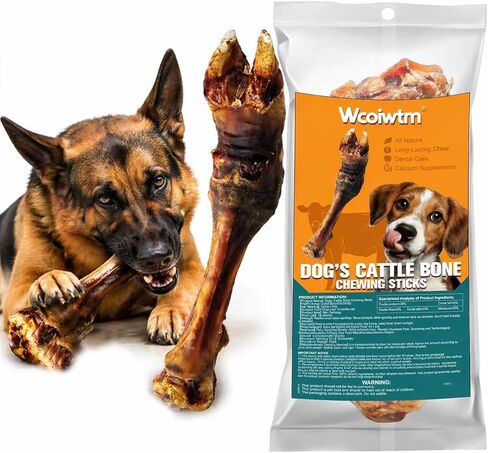 Long-Lasting Beef Shin Bone for Aggressive & Heavy Chewers – Natural Smoked Beef Shank with Marrow, Single-Ingredient Dog Bone for Power Chewers in Saudi Arabia