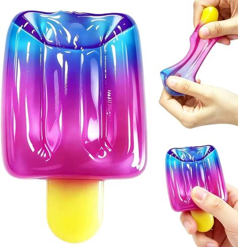 Ice Cream Squeeze Squishy, Slow Rising Sensory Fidget Toy, Soft & Stretchy Ice Cream Cone Squishy Pack for Stress Relief, Summer Sensory Toys Easter Basket Stuffers Party Favors for Kids Adults(1pc) in Saudi Arabia