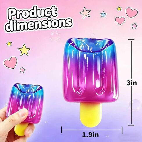 Ice Cream Squeeze Squishy, Slow Rising Sensory Fidget Toy, Soft & Stretchy Ice Cream Cone Squishy Pack for Stress Relief, Summer Sensory Toys Easter Basket Stuffers Party Favors for Kids Adults(1pc) in Saudi Arabia
