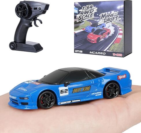 سيارة ARRIS 1/64 Mini RC Drift، سيارة تحكم عن بعد بسطح المكتب 4WD صغيرة مع أضواء LED ووضعين للسرعة، 2.4 جيجا هرتز نصف مقياس جيب حيلة RTF للبالغين in Kuwait