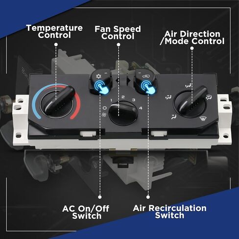 لوحة التحكم في المناخ لسخان AITKEN HVAC متوافقة مع لوحة التحكم في مكيف الهواء Chevy Colorado GMC Canyon 2004-2012، Isuzu I-280/290/350/370 2006 2007 2008 # 15221922 1573869 25841856 in Kuwait