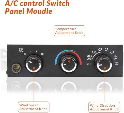 Front Climate Control Module Heater A/C Air Conditioning Panel Unit, Compatible with Chevrolet Express Cargo Pasajeros, Compatible with GMC Savana 1500 2500 3500 4500 OE#599-294, 15773679 in Saudi Arabia