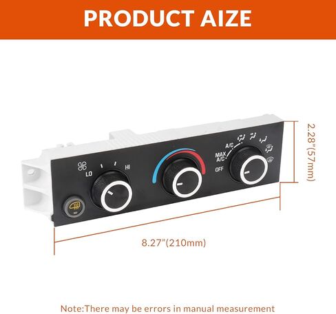 Front Climate Control Module Heater A/C Air Conditioning Panel Unit, Compatible with Chevrolet Express Cargo Pasajeros, Compatible with GMC Savana 1500 2500 3500 4500 OE#599-294, 15773679 in Saudi Arabia