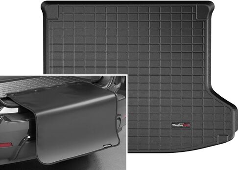 WeatherTech Cargo Trunk Liner with Bumper Protector for Infiniti QX50, QX55, Behind 2nd Row w/Bumper Protector (401123SK), Black in Kuwait
