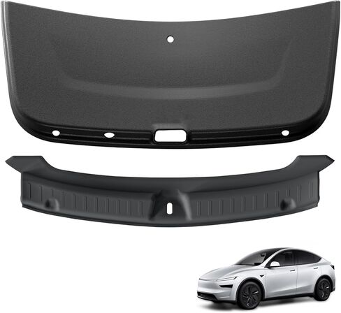 LUCKEASY سجادة الباب الخلفي لصندوق السيارة لعام 2025 2026 طراز Tesla Y Juniper 5 مقاعد قياسية وممتازة وأداء للباب الخلفي الخلفي لحماية البضائع، بطانات باب TPE مناسبة لجميع الأحوال الجوية موديل Y Juniper Accessories in Kuwait