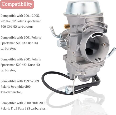 مكربن ​​لـ Polaris Sportsman 500 HO 4x4 2001-2005 2010-2012، Scrambler 500 4x4 1997-2009، Trail Boss 325 2000-2002 - مجموعة المكربن ​​البديل in Kuwait