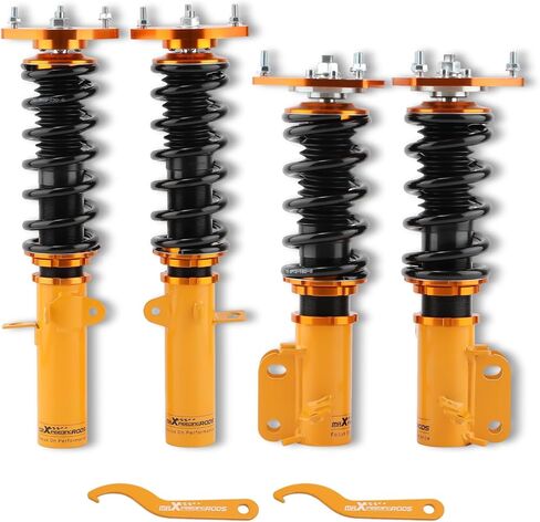 maXpeedingrods Coilovers for Toyota Corolla 1987-2002, Coil Spring Shock Absorber, Height Adjustable Coilovers Suspension Kit, for Toyota Corolla E90 E100 E110 AE92 AE101 AE111 Lowering Kit Gold in Saudi Arabia