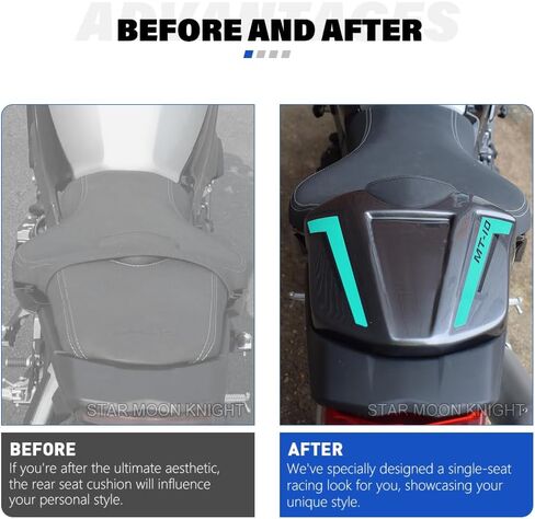 For Yamaha MT-10 SP MT 10 Rear Seat Cowl Passenger Hump MT10 2024> Plastics Tail Covers Fairing Accessories (Pearl black) in Saudi Arabia