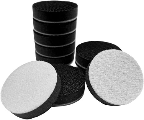 10PCS 2 Inch (50mm) Foam Interface Pads, Hook and Loop Sponge Cushion Buffer Backing Pad, No Hole Buffering Pads Soft Density Orbital Sander Foam for Detail Sanding in Kuwait