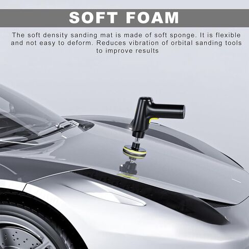 10PCS 2 Inch (50mm) Foam Interface Pads, Hook and Loop Sponge Cushion Buffer Backing Pad, No Hole Buffering Pads Soft Density Orbital Sander Foam for Detail Sanding in Kuwait
