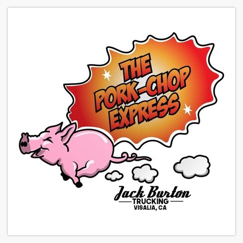 ملصق ممتص الصدمات المغناطيسي القابل للإزالة مقاس 5 بوصات من The Pork Chop Express | مغناطيس مركبة عالي التحمل in Kuwait