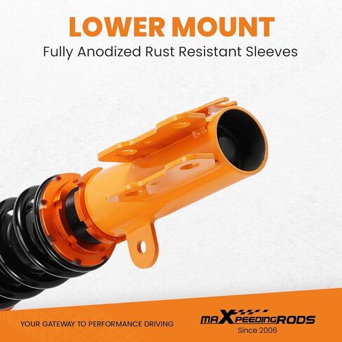 maXpeedingrods Coilovers for Scion TC 2011-2016 AGT20, for Toyota Zelas 2011-2016, 24 Levels Damper Adjustable Coilovers Suspension Kit, Height Adjustable Shock Absorber Struts, Lowering Kit,Gold in Kuwait