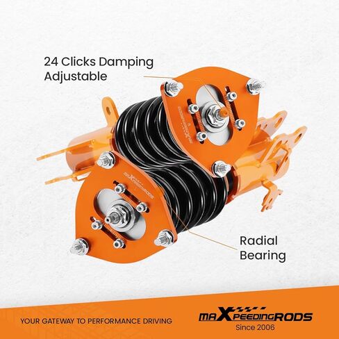 maXpeedingrods Coilovers for Scion TC 2011-2016 AGT20, for Toyota Zelas 2011-2016, 24 Levels Damper Adjustable Coilovers Suspension Kit, Height Adjustable Shock Absorber Struts, Lowering Kit,Gold in Kuwait