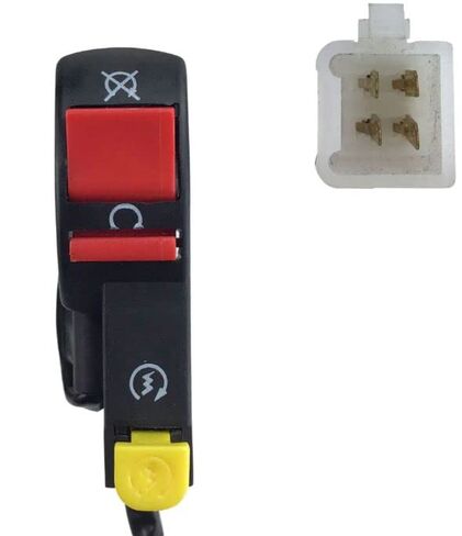 MRS TAOTAO DB10 DB20 Kill Switch Start Stop مع 4 موصل أسلاك لـ 110cc TAOTAO Dirt Pit Bike / 1 موصل قابس / والعلامات التجارية الصينية الأخرى + قابس شرارة إضافي in Kuwait