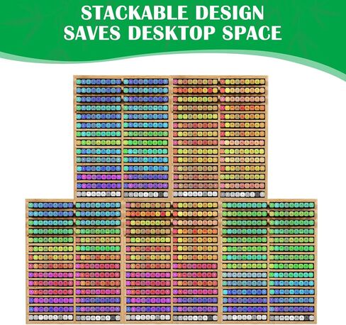 Bamboo Marker Organizer for 224 Markers, Alcohol Marker Storage Organizer with 28 Compartments, Desktop Marker Holder for Art Markers, Brush Pens, Pencils in Saudi Arabia