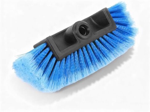 10.2" Car Wash Brush Head, Flow-Thru Auto Camper Cleaning Brushes with Soft Bristle, Universal Detailing Brush Head for Vehicle Boat Exterior Washing, Car Accessories (Blue) in Kuwait