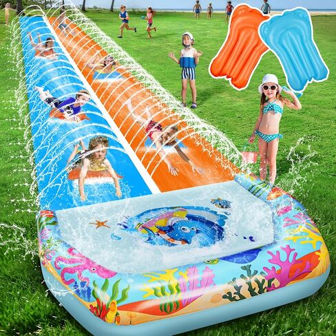 Inflatable Lawn Bodyboard with Handles for Water Slide, Summer Water Slip Toy in Saudi Arabia