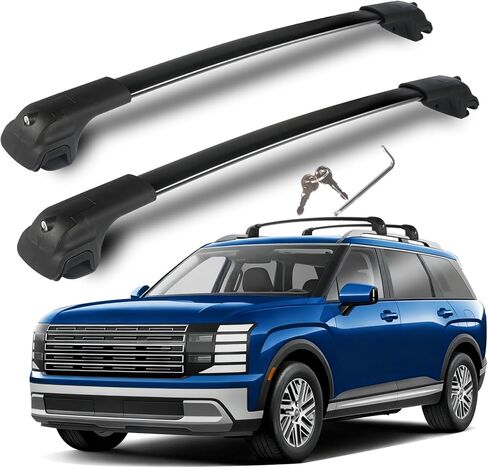300LBS Roof Rack Cross Bars Fit for 2026 Hyundai Palisade, Heavy Duty Aluminum Crossbars Cargo Bars, Rooftop Cargo Carrier Accessories, Quiet Aerodynamic Design & Easy Installation in Kuwait