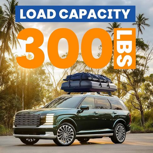 300LBS Roof Rack Cross Bars Fit for 2026 Hyundai Palisade, Heavy Duty Aluminum Crossbars Cargo Bars, Rooftop Cargo Carrier Accessories, Quiet Aerodynamic Design & Easy Installation in Kuwait