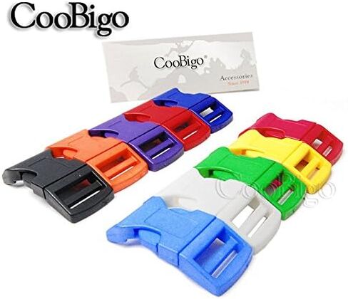 10 عبوات من CooBigo مقاس 1 بوصة (26 مم) أبازيم تحرير جانبية بلاستيكية محيطية، أبازيم باراكورد لأشرطة الظهر وسوار باراكورد وطوق الحيوانات الأليفة in Kuwait