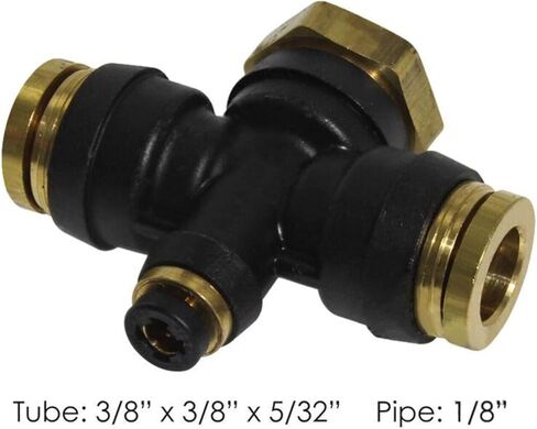AUTOMANN PLC 4-Way Fitting 177.2314054 2314054000 23-14054-000 متوافق مع نماذج مختارة من Freightliner، أسود in Kuwait