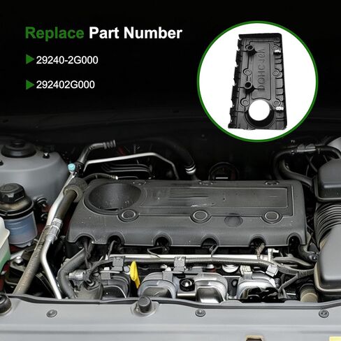 Engine Valve Cover Compatible with Hyundai Tucson Sonata Santa Fe, for Kia Forte Optima Rondo Sorento 2.0L 2.4L 2009-2013 Engine Valve Covers Protector Cap # 292402G000 29240-2G000 in Kuwait