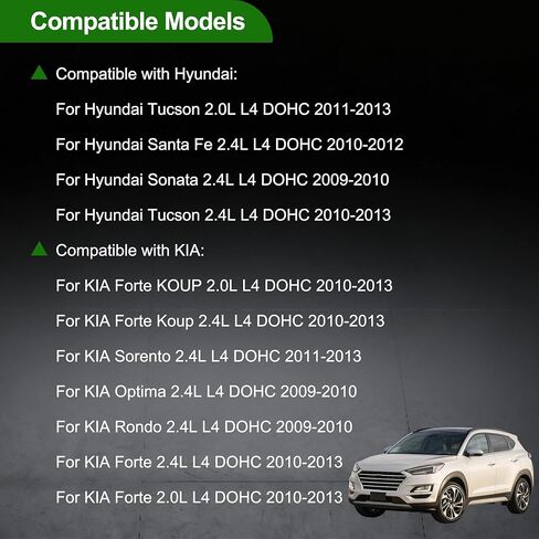 Engine Valve Cover Compatible with Hyundai Tucson Sonata Santa Fe, for Kia Forte Optima Rondo Sorento 2.0L 2.4L 2009-2013 Engine Valve Covers Protector Cap # 292402G000 29240-2G000 in Kuwait