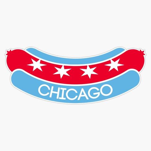 MAGNET Chicago Hot Dog Vinyl Waterproof Magnetic Sticker Vinyl Waterproof Magnet Decal Car 5" in Kuwait