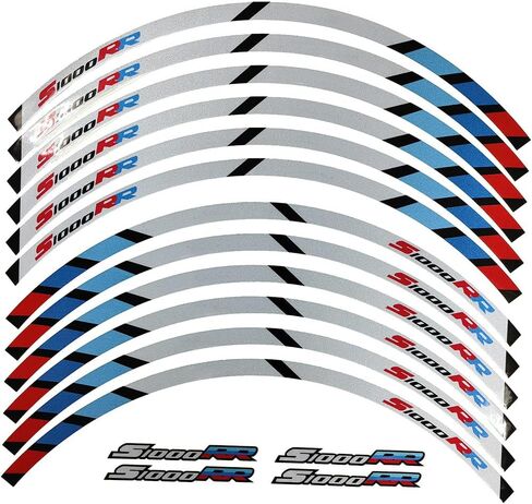 Motorcycle Front Rear Rim Wheels Edge Outer Rims Sticker Reflective Stripe Wheel Decals Compatible With BMW S1000RR in Saudi Arabia