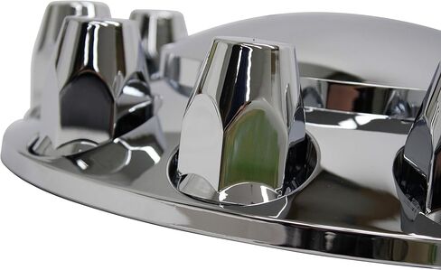 Front Wheel Covers Hub Axle Semi Plastic ABS Pair 33mm Screw on Nut Covers 1-Pair Chrome in Saudi Arabia