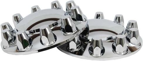 Front Wheel Covers Hub Axle Semi Plastic ABS Pair 33mm Screw on Nut Covers 1-Pair Chrome in Saudi Arabia