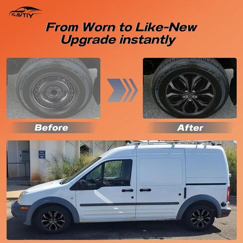 16 Inch Universal Hubcaps, Grey & Black Snap-On Wheel Covers, Compatible with Most Standard Steel Wheels, Cars Sedans & SUV, Set of 4 (Grey and Black) in Saudi Arabia