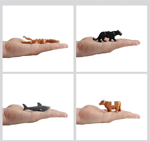 Animal Figures 4pcs Realistic Building Block Animal Crocodile Action Model Science Project, Learning Educational Toys, Birthday Gift, Cake Topper for Kids in Saudi Arabia