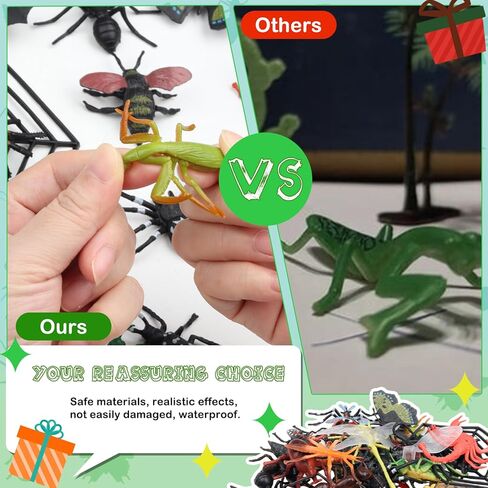 29Pcs Large Realistic Insect Toys Figures, Plastic Bugs Figurines Set, Realistic Insects Toy for Kid, Ladybug, Bee, Butterfly, Assorted Insect Bugs Figures Toy, Insect Themed Party Favors in Saudi Arabia